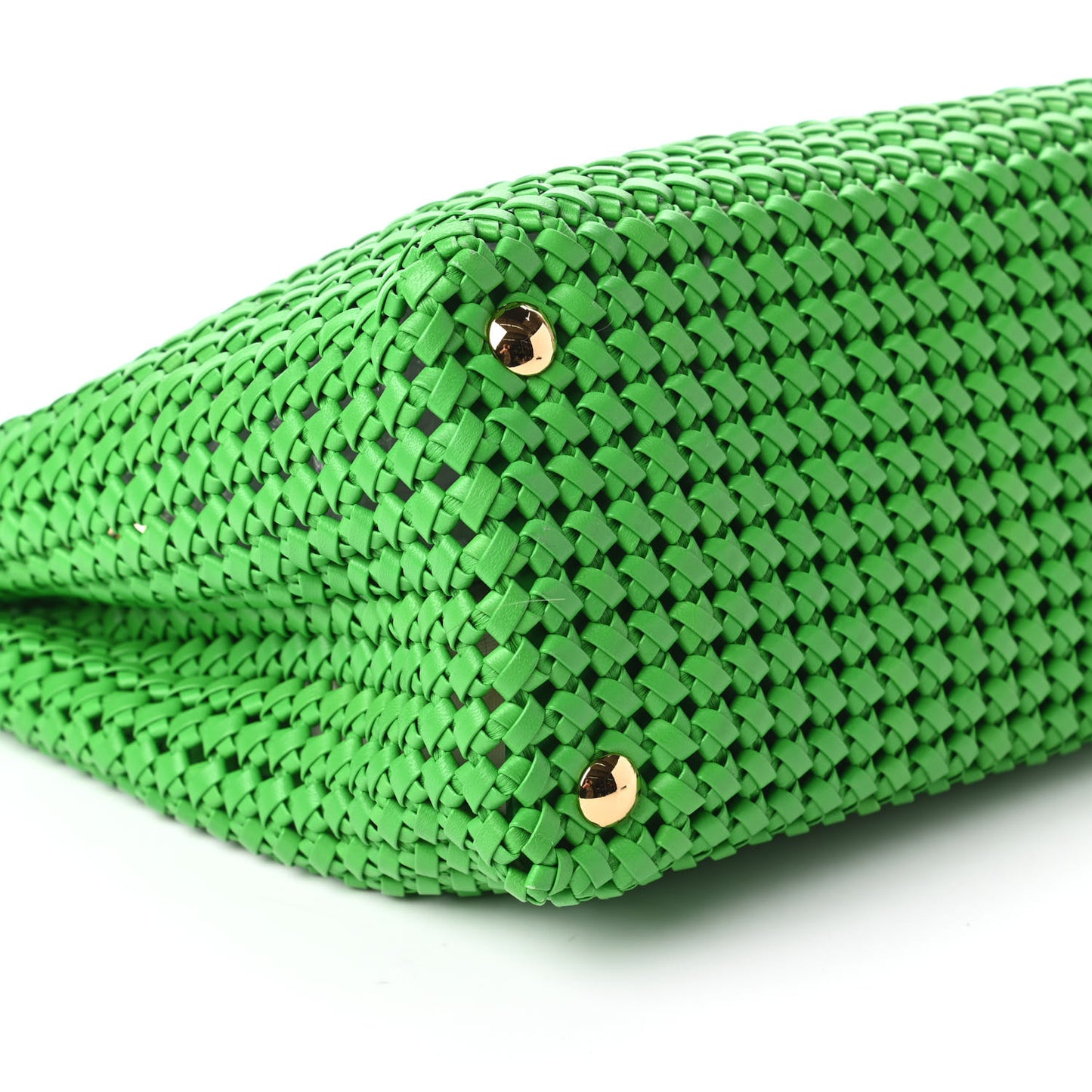 Nappa Matisse Intreccio Large Peekaboo Iconic Satchel Tomatillo