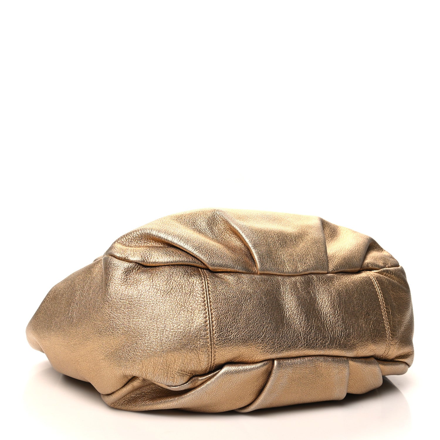 Salvatore Ferragamo SALVATORE FERRAGAMO Metallic Calfskin Tassel Hobo Gold 4 of 12