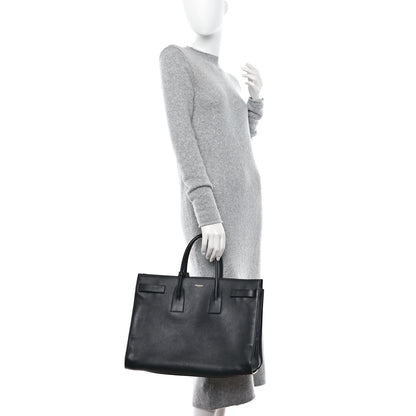 Saint Laurent SAINT LAURENT Calfskin Large Sac De Jour Carryall Black 2 of 10