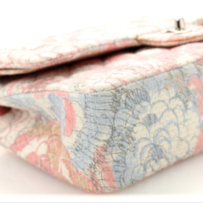 Chanel Tweed Quilted Camellia Medium Double Flap Ivory Multicolor 9 of 11