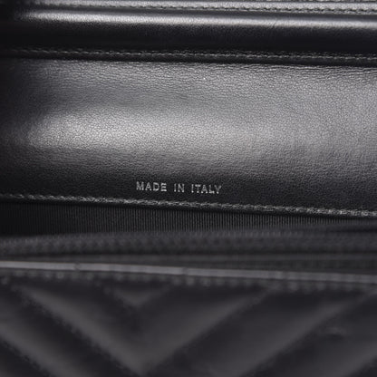 Chanel Aged Calfskin Chevron Quilted Reissue 2.55 Square Wallet On Chain WOC So Black 7 of 12