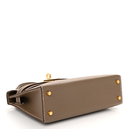 Hermes Epsom Mini Kelly Sellier 20 Etoupe 4 of 11