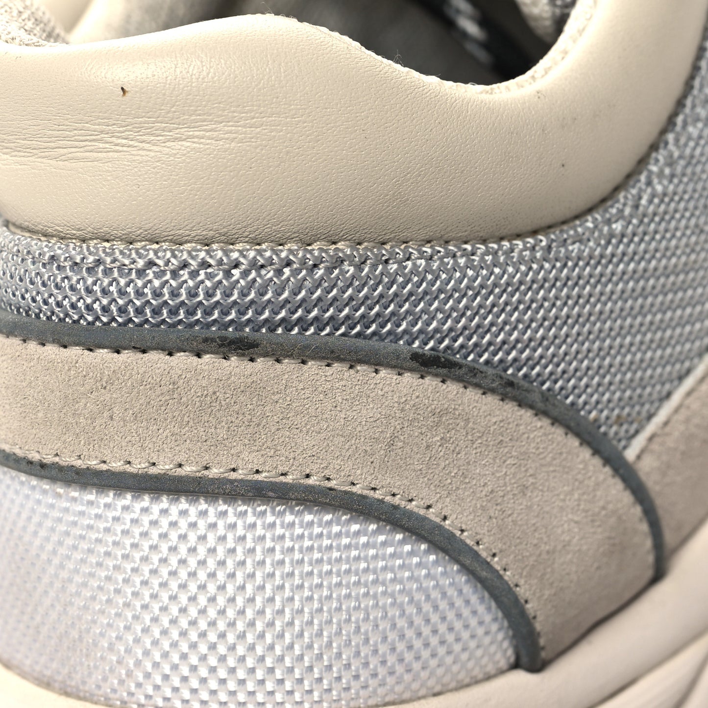 Mesh Suede Calfskin Grained Calfskin Womens CC Sneakers 38 Beige Grey Black