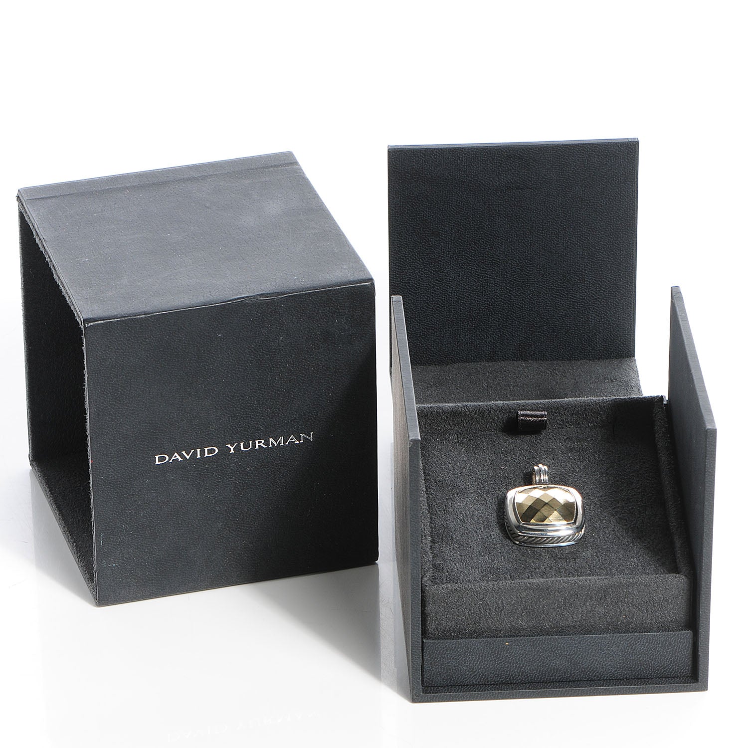 David Yurman Sterling Silver 18k Yellow Gold Dome 20mm Pendant 6 of 6