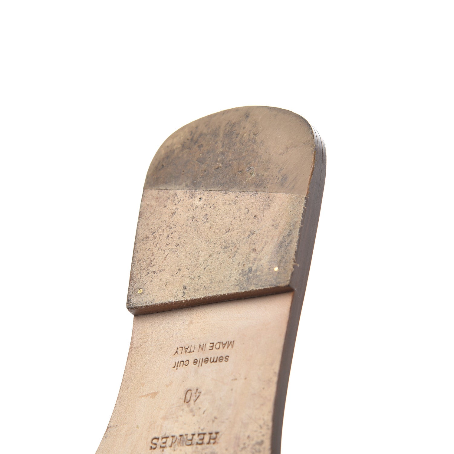 Hermes Box Calfskin Oran Sandals 40 White 13 of 19