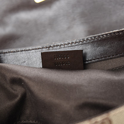 Gucci Monogram Studded Large Horsebit Clutch Dark Brown 7 of 12