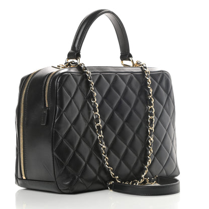 Chanel Lambskin Quilted Large Trendy CC Bowling Bag Black 3 of 16