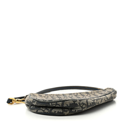 Christian Dior Monogram Mini Saddle Pochette Navy 4 of 7