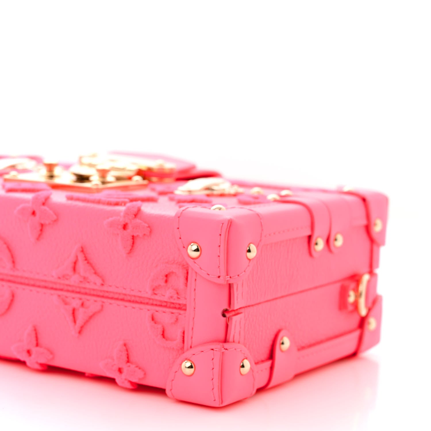Louis Vuitton Monogram Tuffetage Petite Malle Rose Fluo 9 of 9