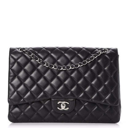 Chanel Lambskin Quilted Maxi Single Flap Black 1 of 9