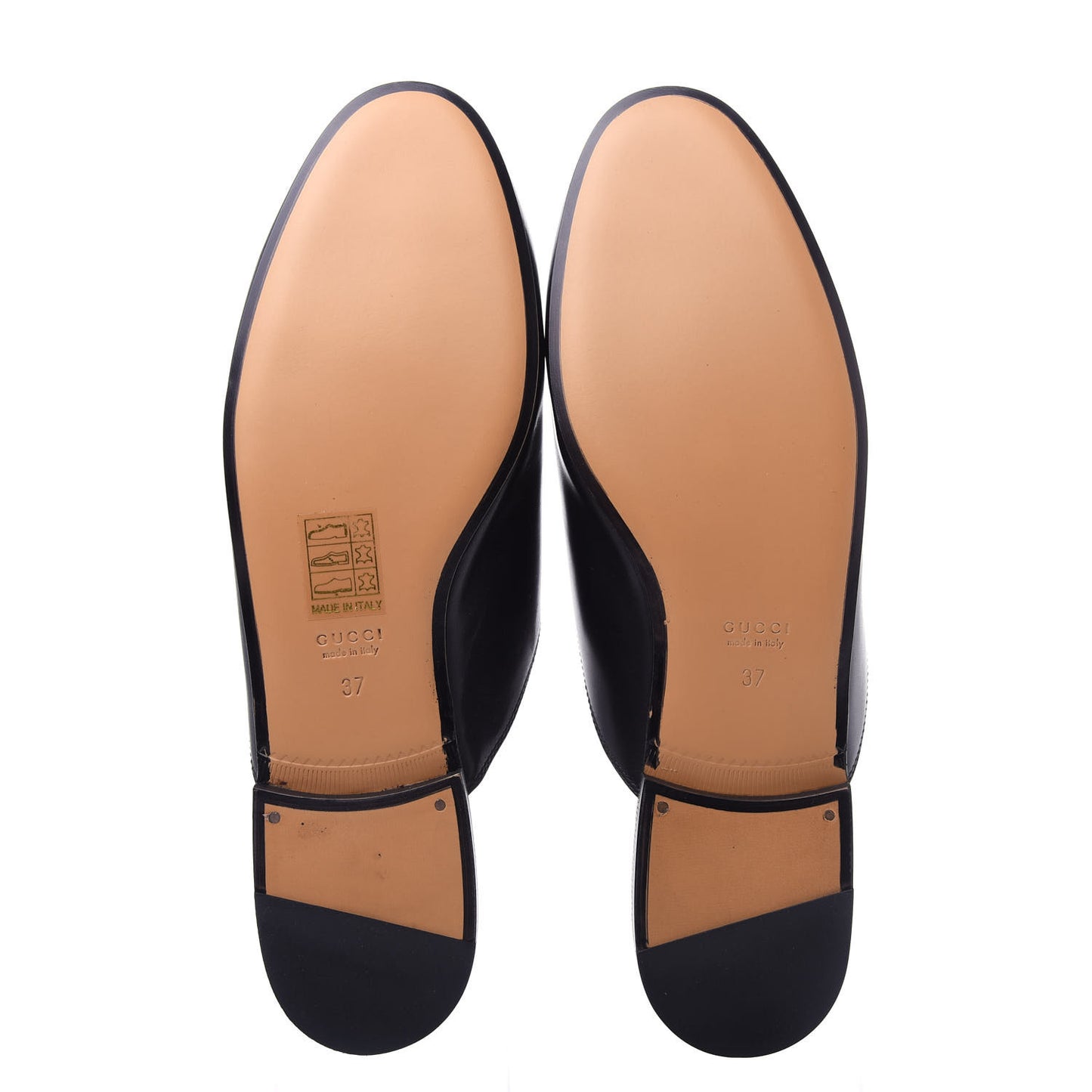 Calfskin Flower Embroidered Princetown Slippers 37 Black