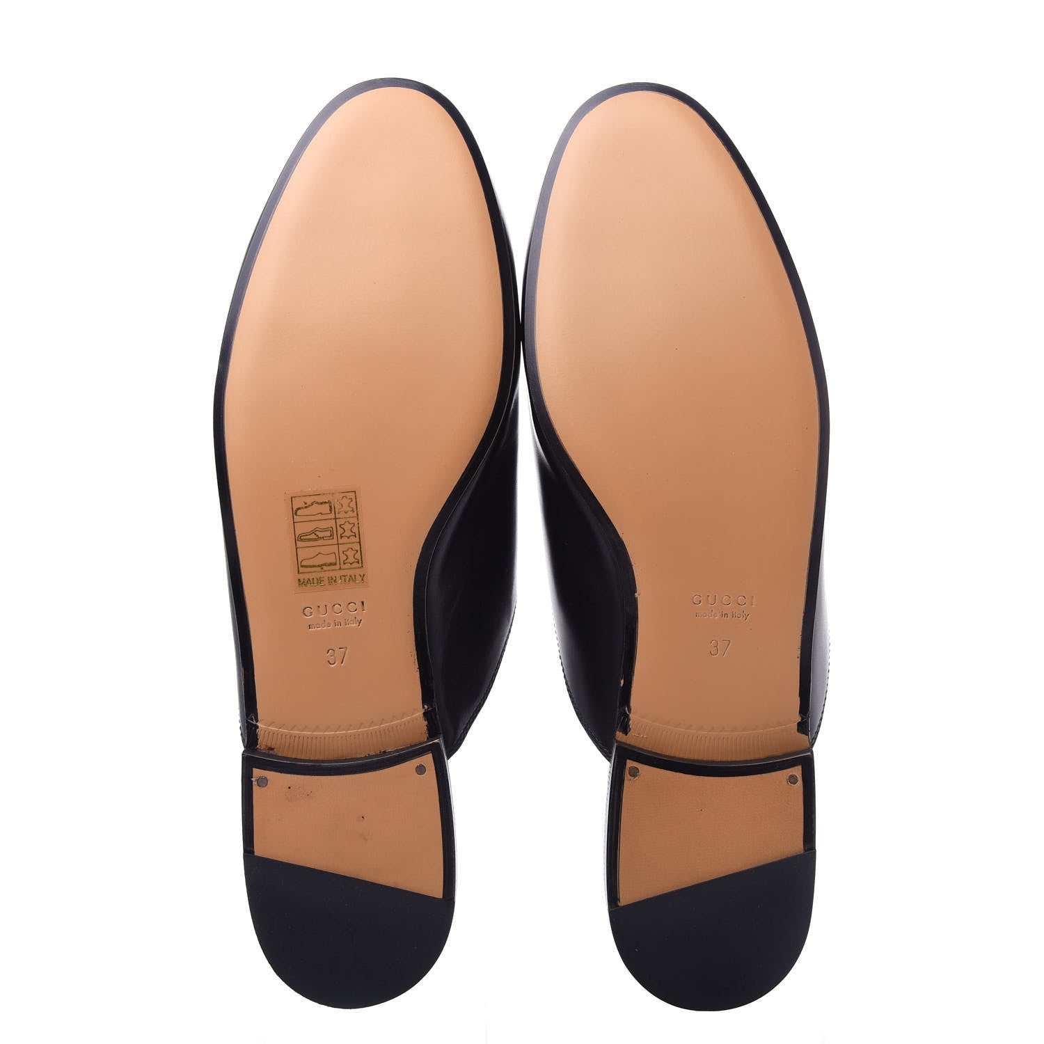 Gucci Calfskin Flower Embroidered Princetown Slippers 37 Black 6 of 12