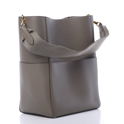 Celine Soft Grained Calfskin Sangle Bucket Bag Taupe 2 of 11