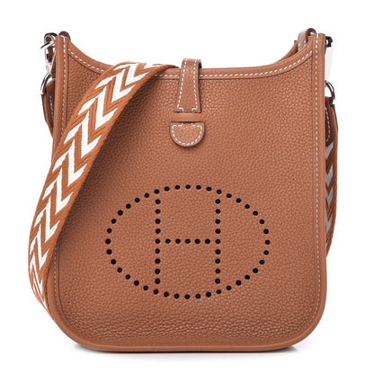 Hermes Taurillon Maurice Amazone Evelyne TPM Gold White 1 of 10