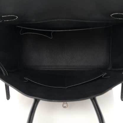 Hermes Togo Horseshoe Birkin 30 Black Etoupe 5 of 11