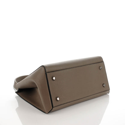 Celine Drummed Calfskin Medium Edge Shoulder Bag Grey 4 of 9