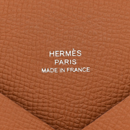 Hermes Epsom Calvi Card Case Gold 6 of 8