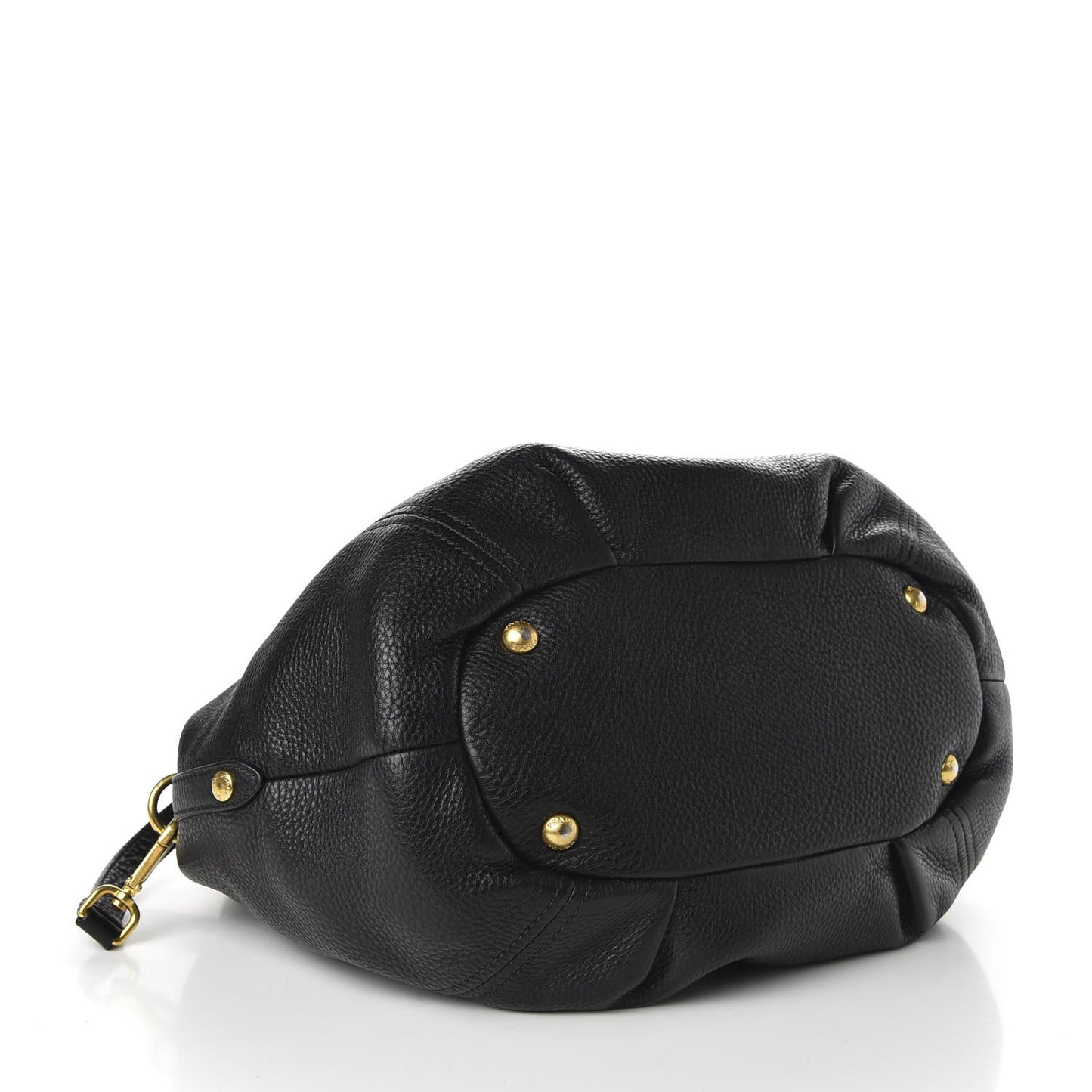 Vitello Daino Shoulder Bag Black