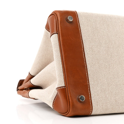 Hermes Toile Barenia Birkin 35 Fauve 9 of 10