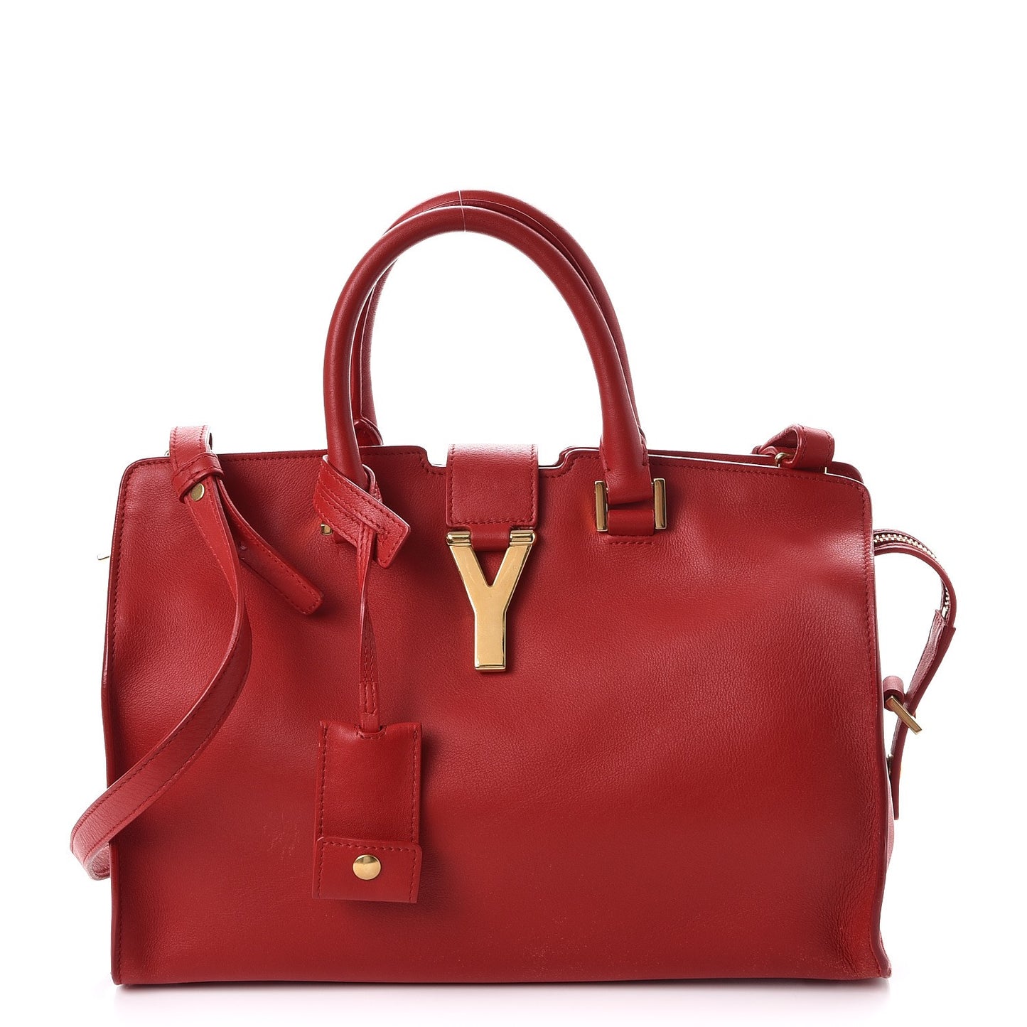 Calfskin Small Classic Y Cabas Red