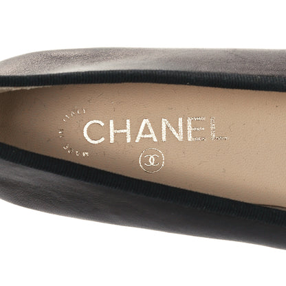 Chanel Lambskin Patent Cap Toe Ballerina Flats 40 Black 10 of 10