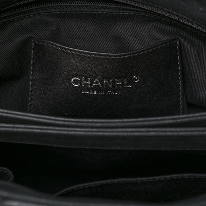 Chanel Iridescent Calfskin Large Just Mademoiselle Bowling Bag Black 5 of 10