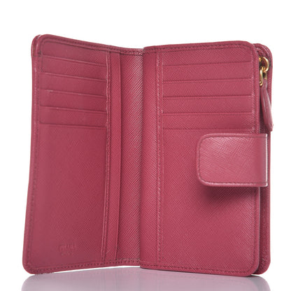 Prada Saffiano Compact Wallet Bruyere 5 of 8