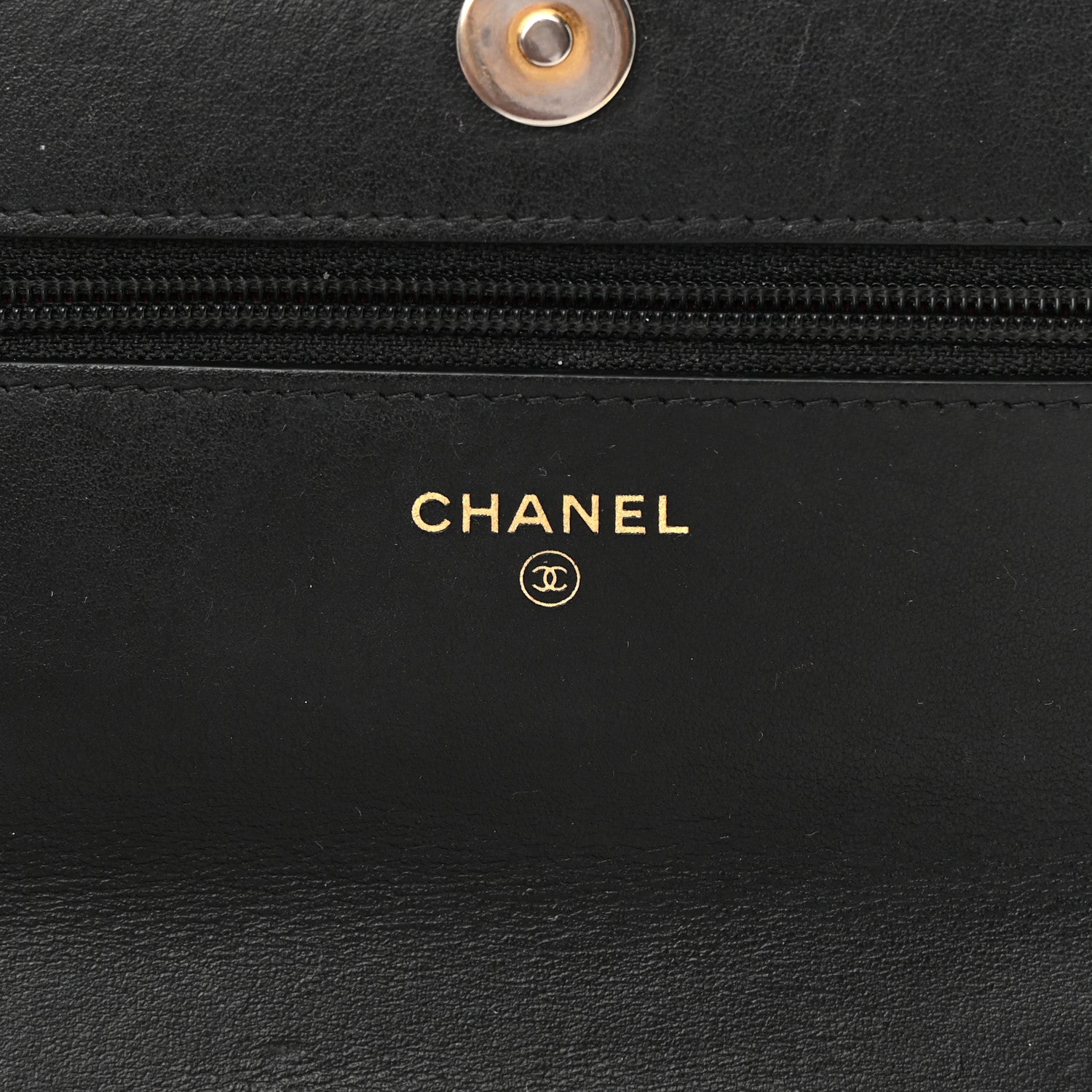 Chanel Shiny Goatskin Quilted Chanel 19 Wallet On Chain WOC Black 6 of 23