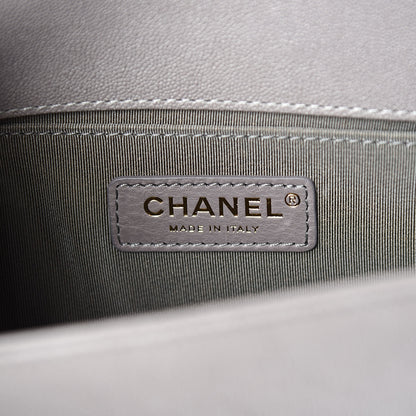Chanel Caviar Quilted Small Boy Flap Grey 6 of 11