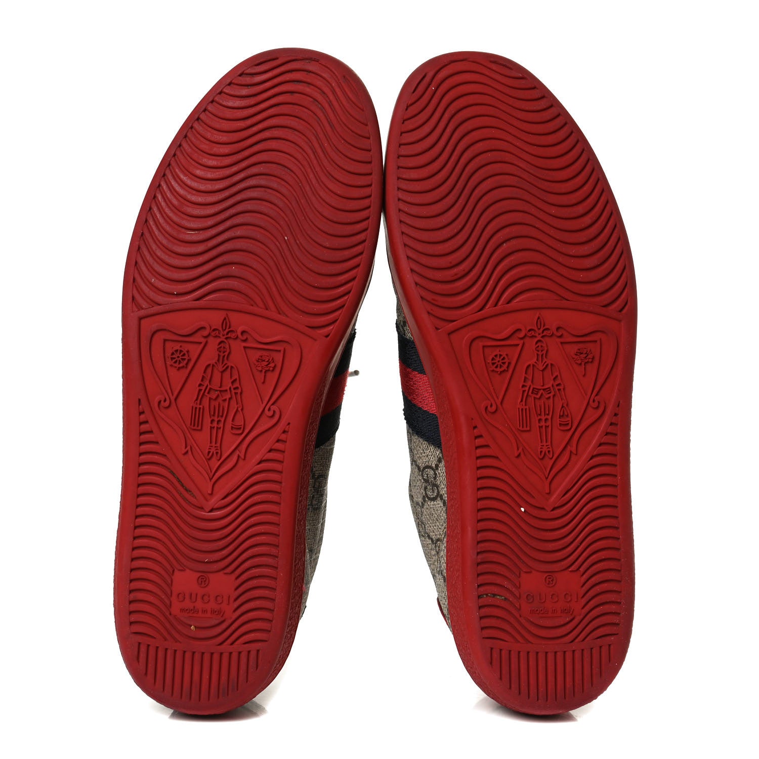 Gucci GG Supreme Monogram Ayers Web Womens Ace Sneakers 36.5 Red 11 of 18