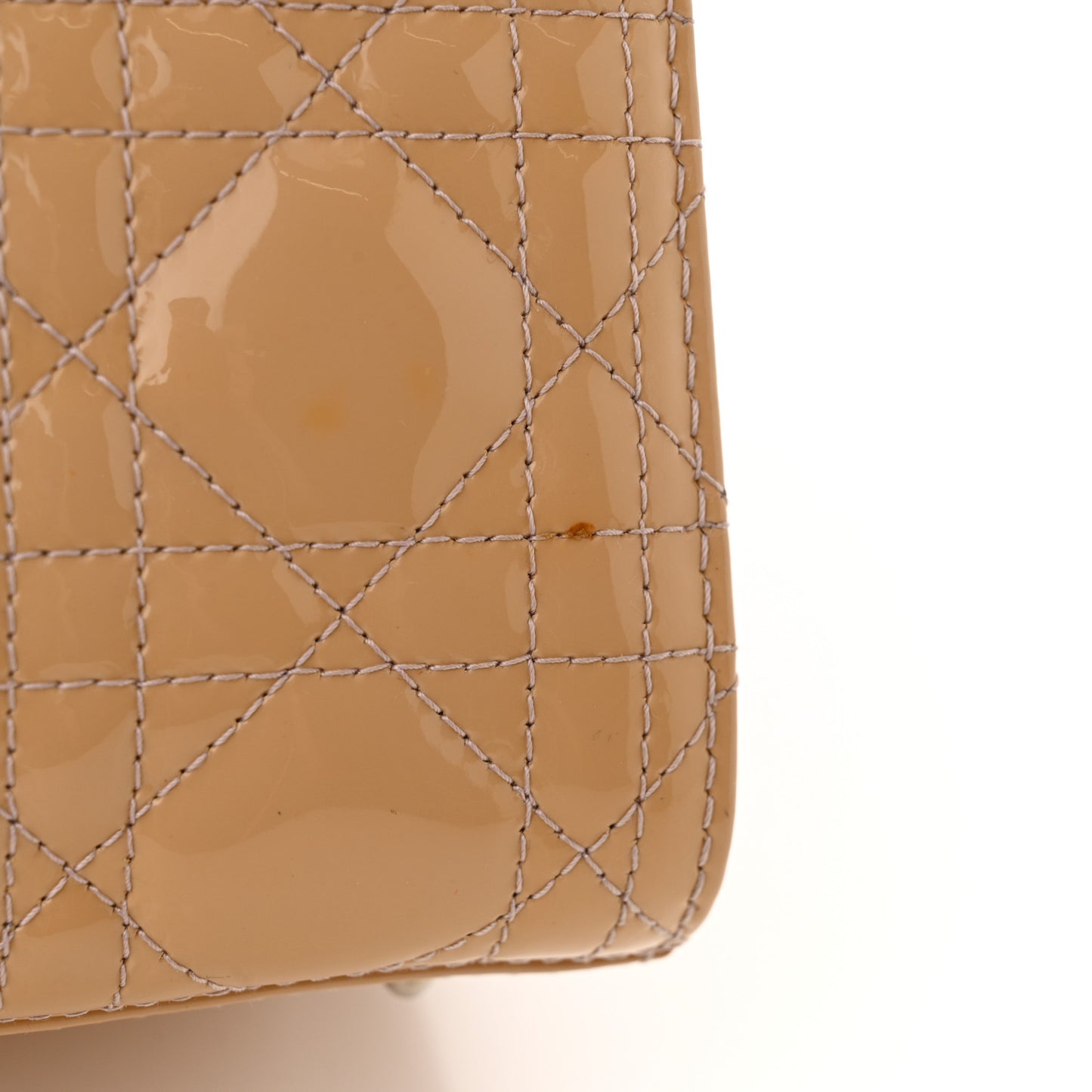 Patent Cannage Medium Lady Dior Rose Clair
