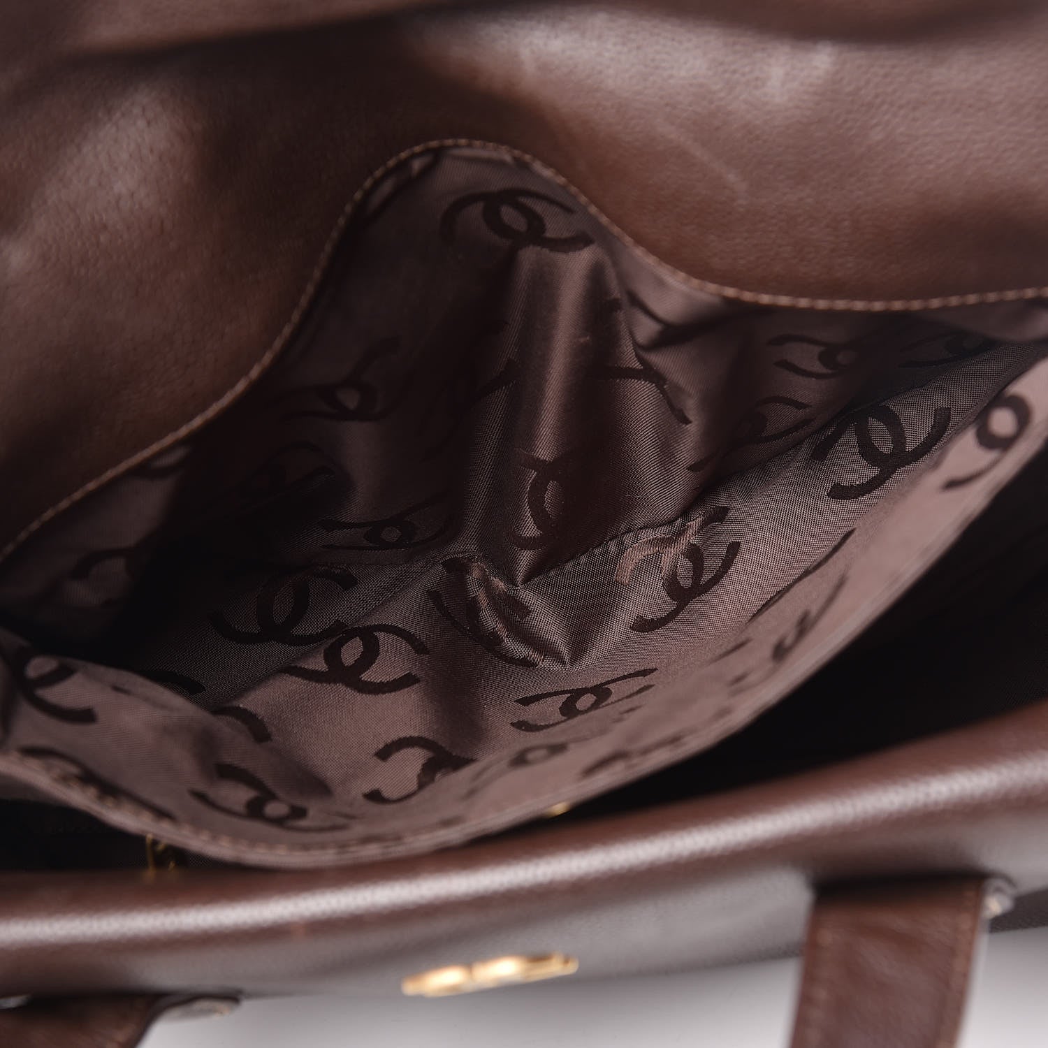 Chanel Caviar Small Tote Brown 8 of 21