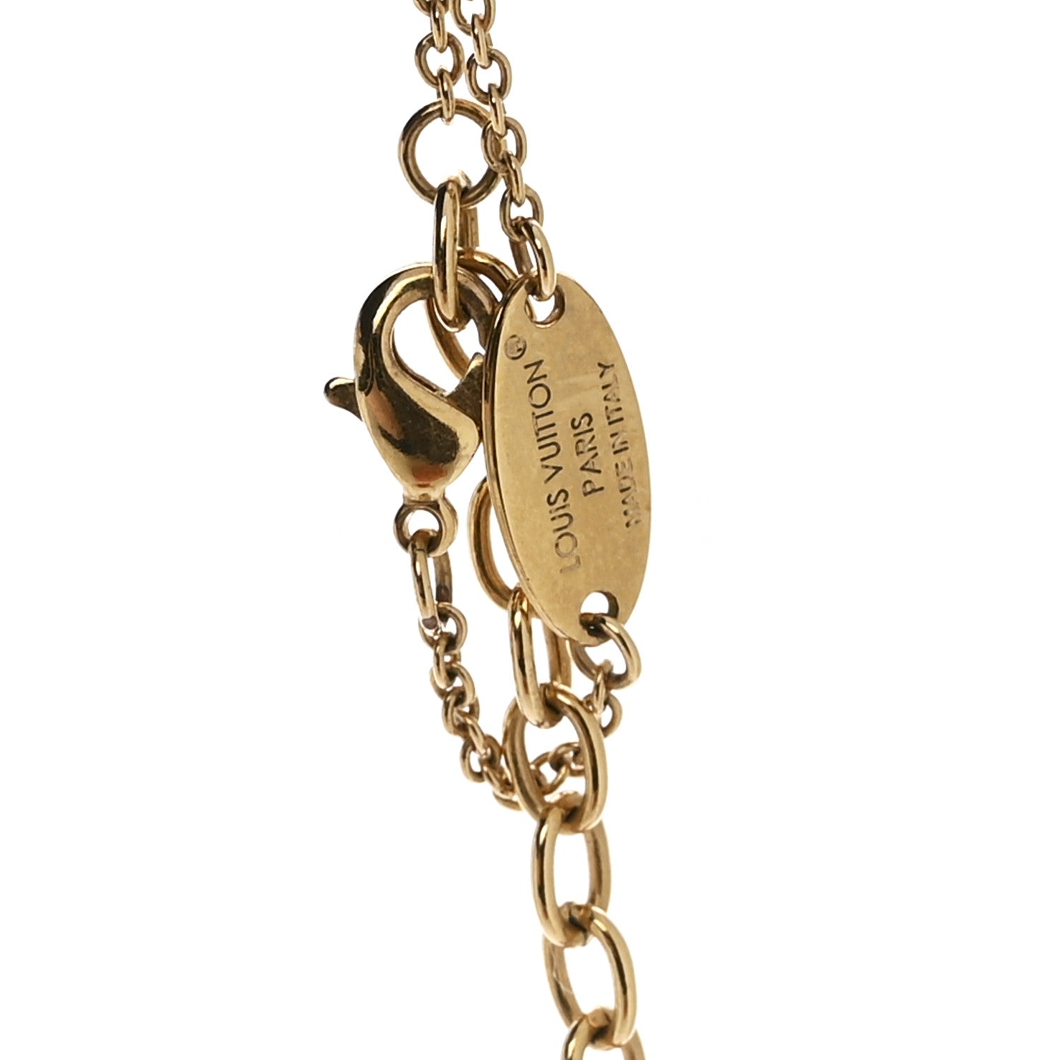 Louis Vuitton Enamel LV Iconic Necklace Gold Pink 5 of 7