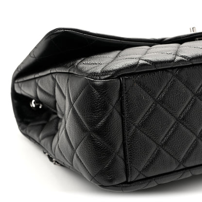 Chanel Grained Calfskin Quilted XXL Travel Flap Bag Black 9 of 10