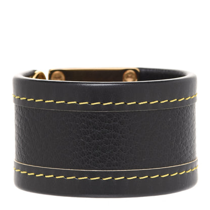 Louis Vuitton Chevre Suhali Lock Bracelet Black 3 of 5