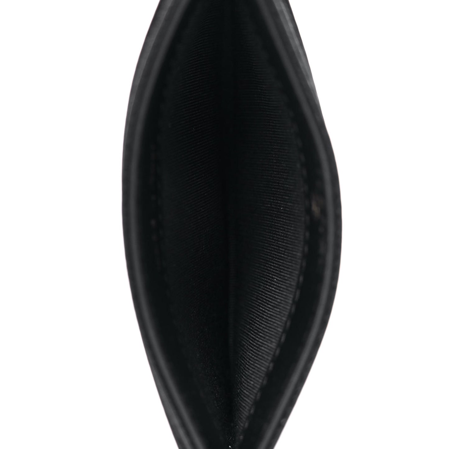 Caviar Camellia Embossed Card Holder Black