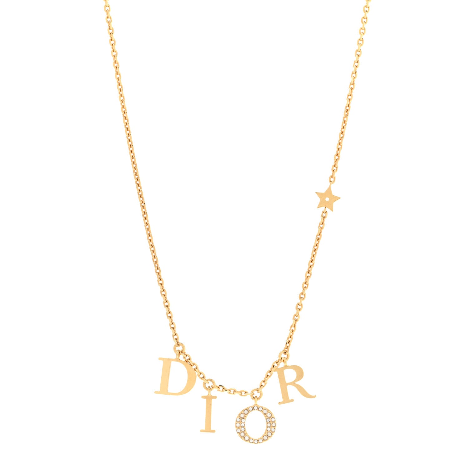 Christian Dior Crystal Dio(r)evolution Necklace Gold 1 of 7