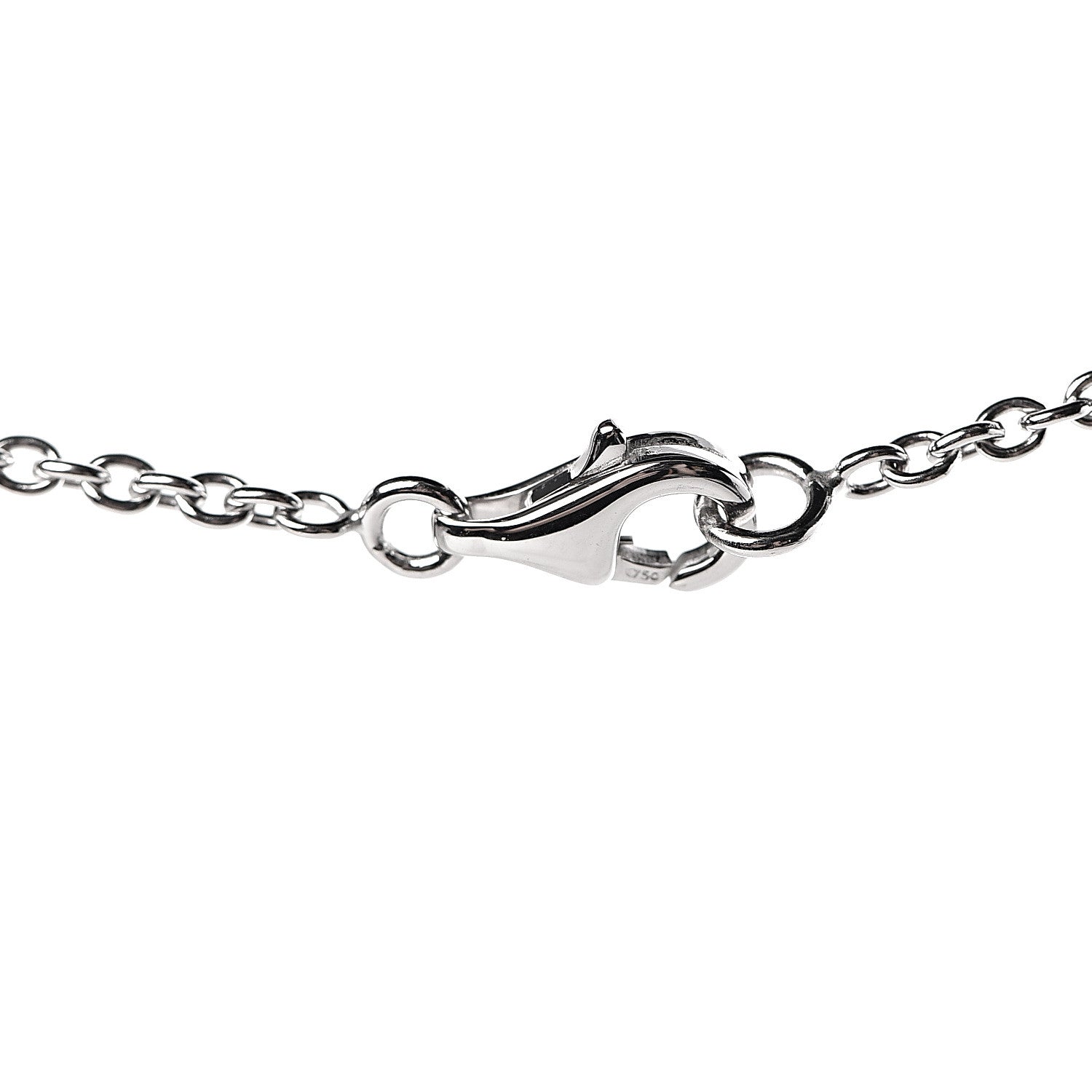 Cartier 18K White Gold Interlocking LOVE Necklace 5 of 8