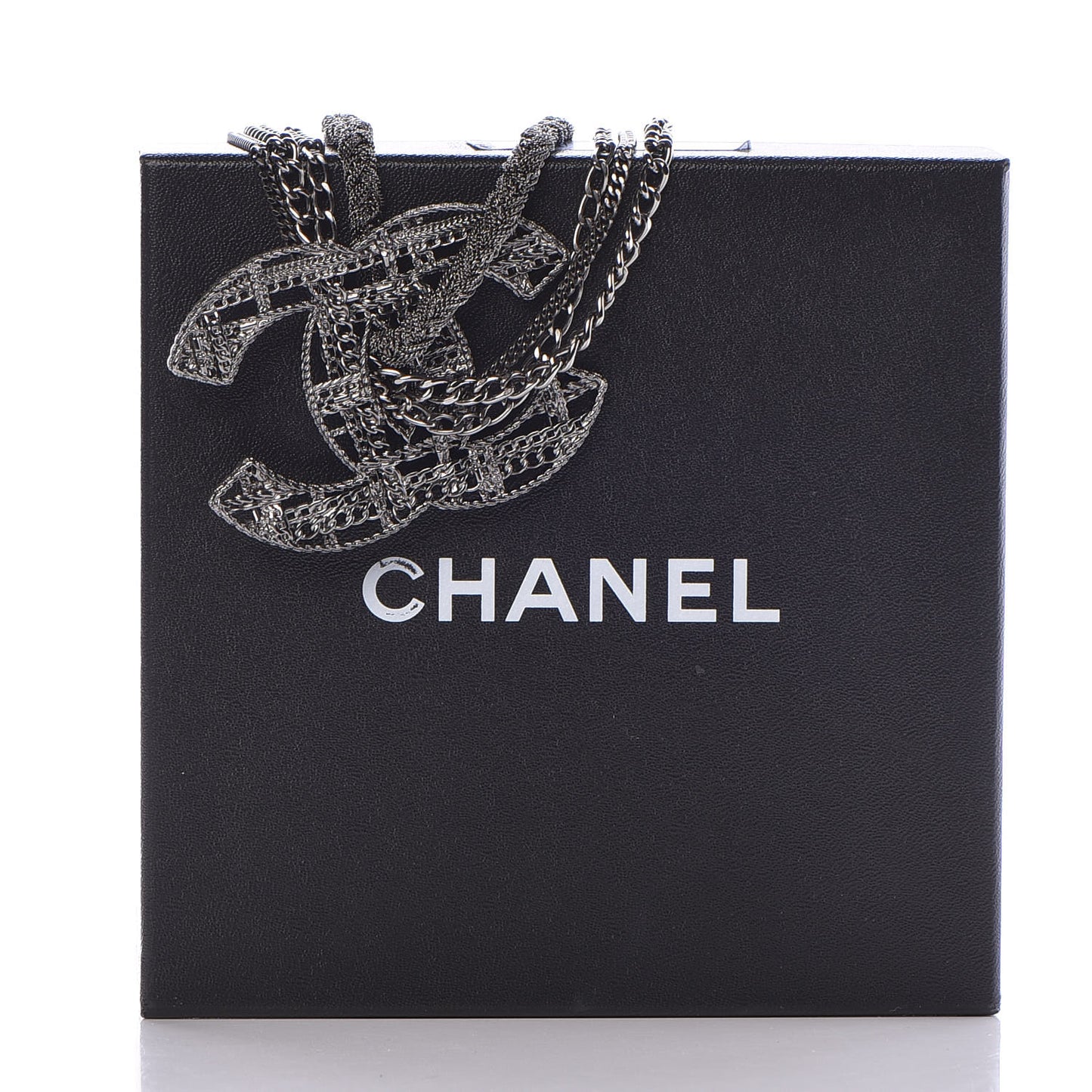 Ruthenium Multi Strand Chain CC Short Necklace