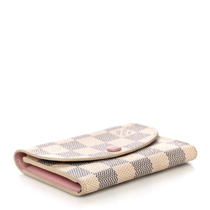 Louis Vuitton Damier Azur Rosalie Coin Purse Rose Ballerine 4 of 9