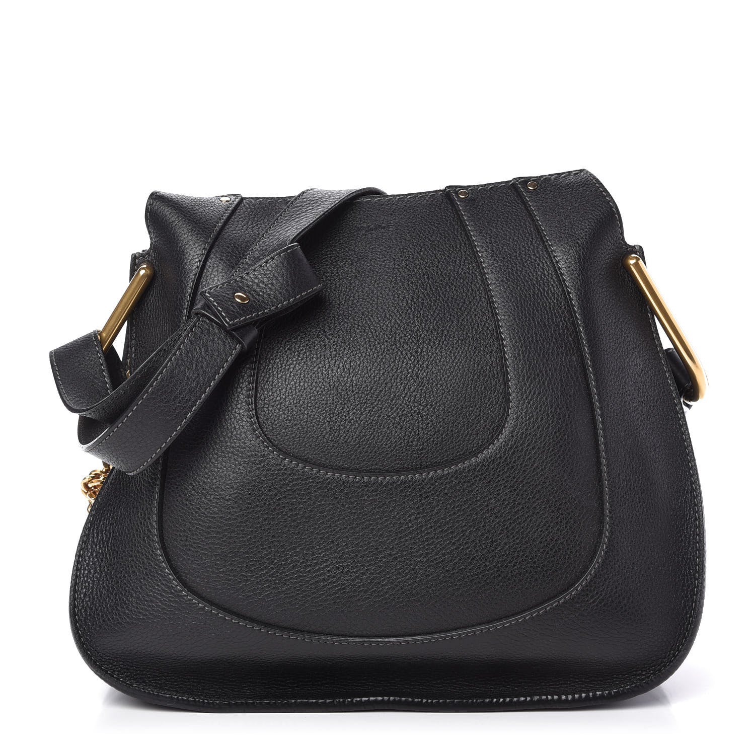 Chloe Grained Calfskin Small Hayley Hobo Black 1 of 8