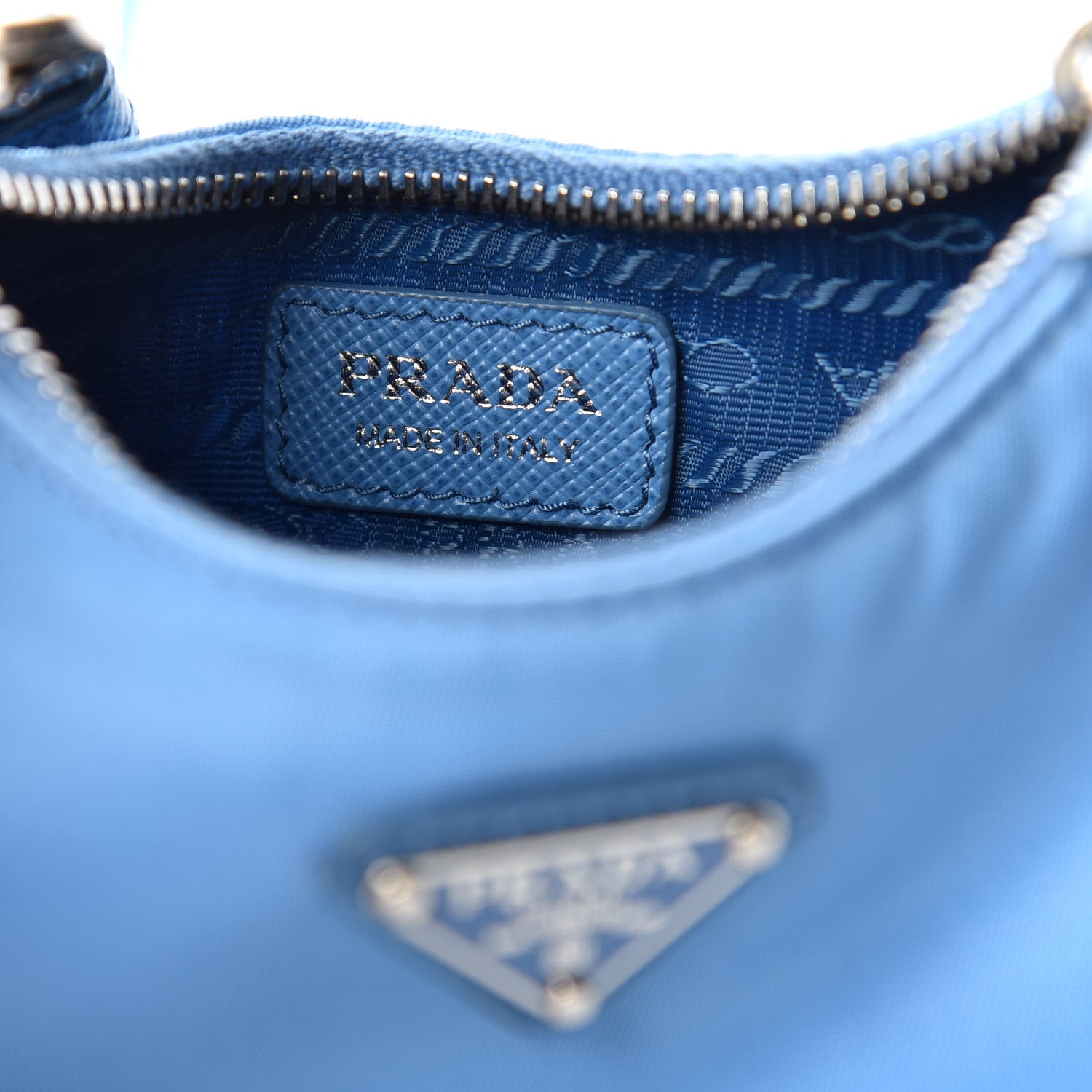 Prada Tessuto Nylon Saffiano Mini Re-Edition 2000 Shoulder Bag Pervinca 6 of 8
