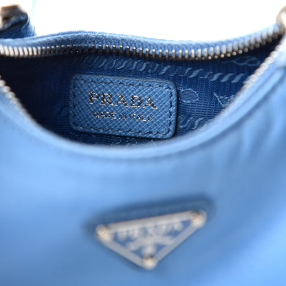 Prada Tessuto Nylon Saffiano Mini Re-Edition 2000 Shoulder Bag Pervinca 6 of 8