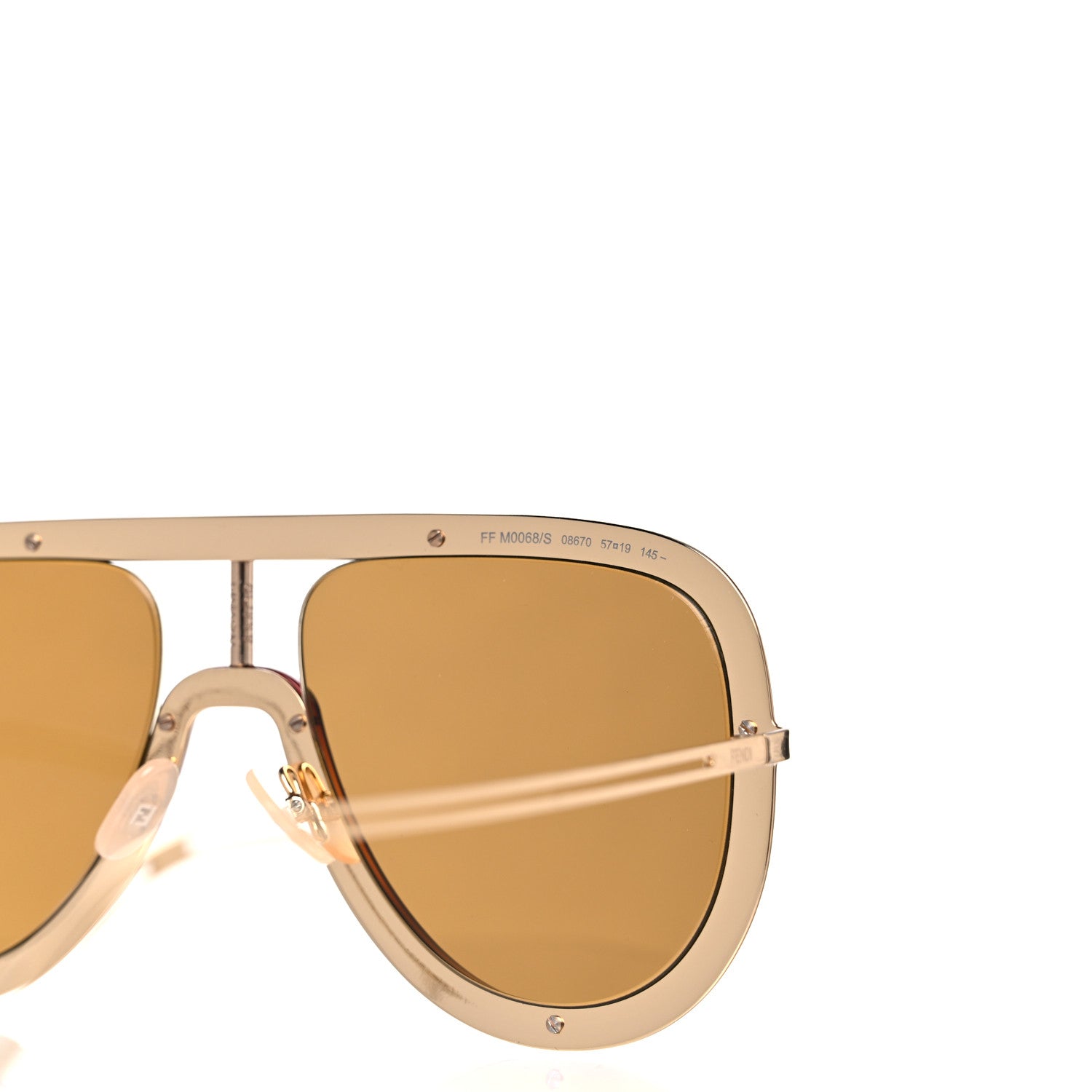 Fendi FF Fabulous Shield Sunglasses FF M0039/G/S Gold 4 of 7