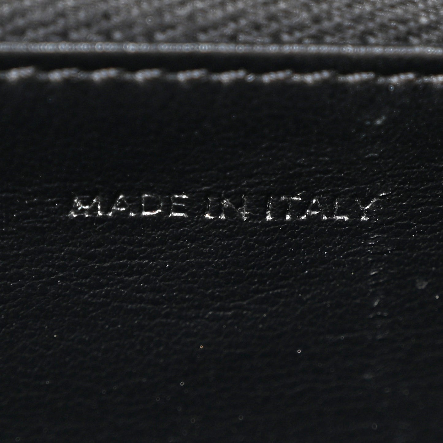Grained Calfskin Large Flap Wallet Black