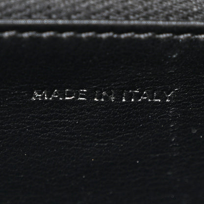 Celine Grained Calfskin Large Flap Wallet Black 6 of 17