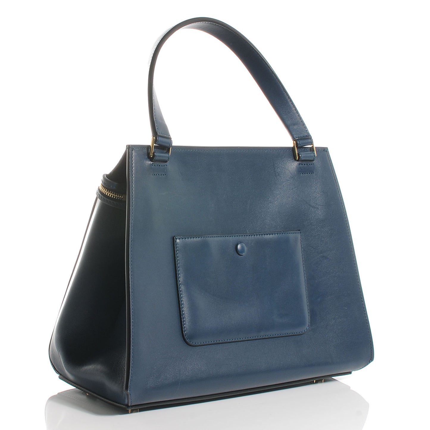 Smooth Calfskin Medium Edge Shoulder Bag Deepsea