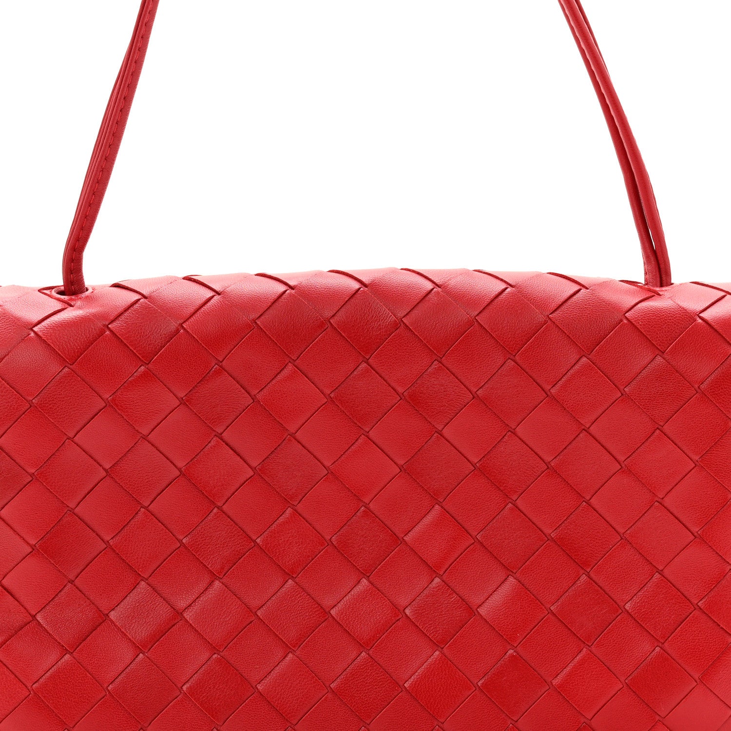 Bottega Veneta Nappa Intrecciato Trio Pouch On Strap Red 1827659