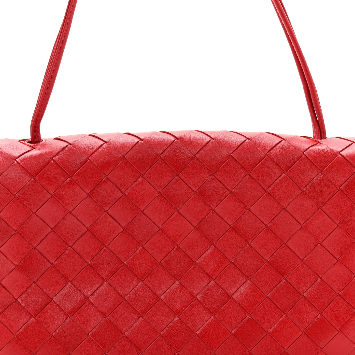Nappa Intrecciato Trio Pouch On Strap Red