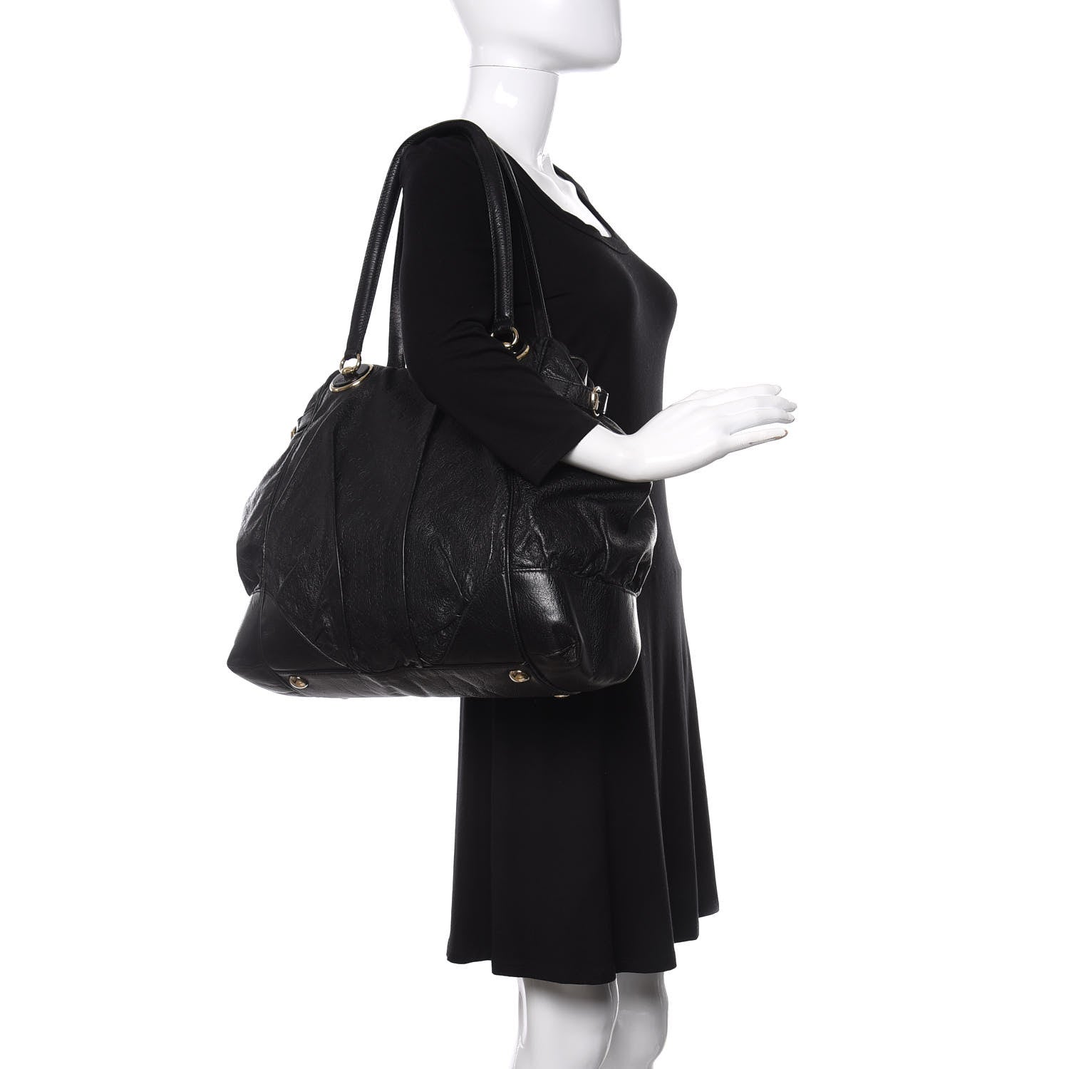 Gucci Guccissima Large Full Moon Tote Black 2 of 20